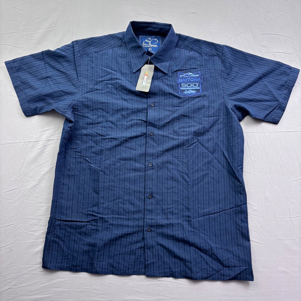 NASCAR Daytona 500 Shirt Mens XL Navy‎ Blue St Clair Apparel 2015 NWT Racing